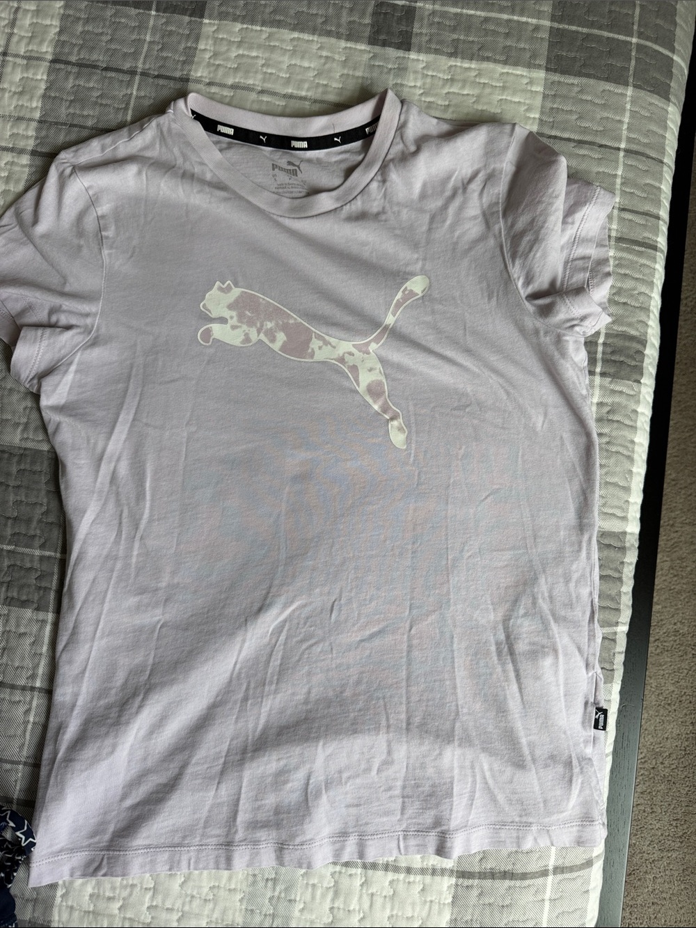 Puma Light Purple Logo Short Sleeve Tee